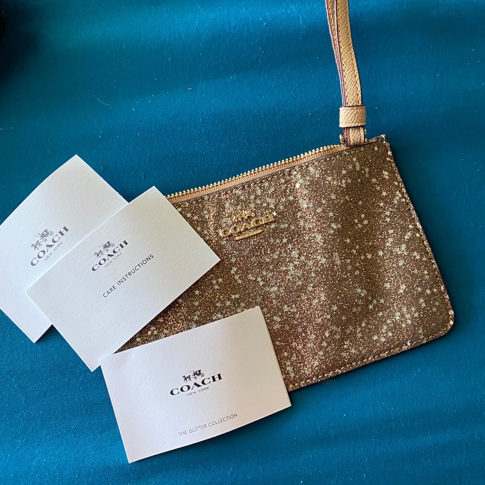 Coach glitter wristlet